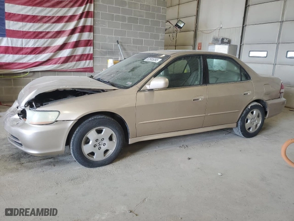 2001 Honda Accord Sdn EX w/Leather with VIN 1HGCG16561A000454, listed as a Copart auction lot 52585095 with 255,377 mi miles and Salvage Title. Bid and sale history available at carsss.com. Image 1.