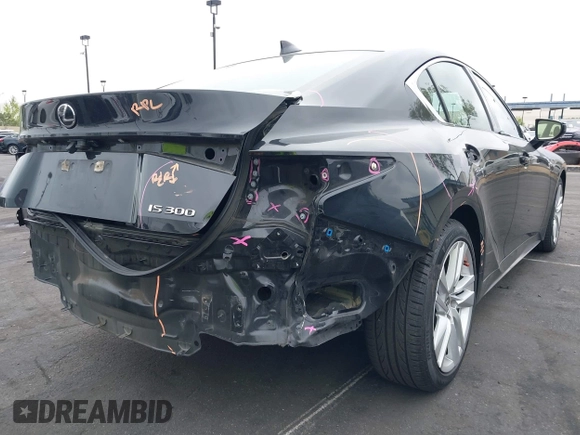 2021 Lexus IS 300 with VIN JTHAA1D29M5111530, listed as a IAAI auction lot 42203528 with 76,996 mi miles and . Bid and sale history available at DreamBid. Image 6.