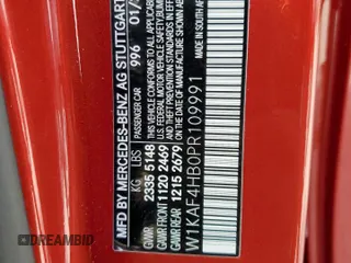 2023 Mercedes-Benz C 300 with VIN W1KAF4HB0PR109991, listed as a Copart auction lot 50087035 with 5,548 mi miles and Salvage Title. Bid and sale history available at DreamBid. Image 13.