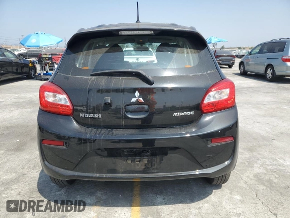 2018 Mitsubishi Mirage ES z VIN ML32A3HJ9JH010438, wystawiony jako Copart lot #58445285 z przebiegiem 53 891 mil mil oraz Szkoda całkowita • Salvage title. Historia ofert i sprzedaży dostępna na DreamBid. Obrazek 6.