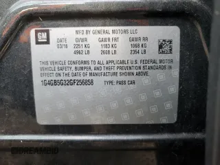 2016 Buick LaCrosse Leather with VIN 1G4GB5G32GF256858, listed as a Copart auction lot 44797285 with 78,064 mi miles and Salvage Title. Bid and sale history available at carsss.com. Image 13.