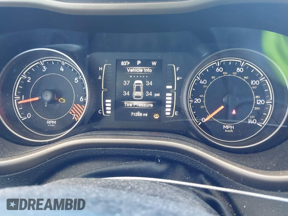 2015 Jeep Cherokee Latitude with VIN 1C4PJLCB1FW770806, listed as a IAAI auction lot 41887226 with 71,268 mi miles and . Bid and sale history available at DreamBid. Image 7.