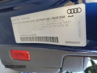 2018 Audi S4 Premium Plus with VIN WAUB4AF47JA145008, listed as a Copart auction lot 84908084 with 64,700 mi miles and Salvage Title. Bid and sale history available at carsss.com. Image 12.