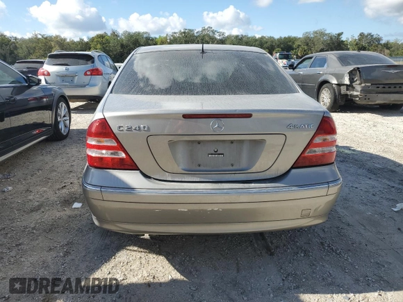 2005 Mercedes-Benz C 240 with VIN WDBRF81J65F675866, listed as a Copart auction lot 85534514 with 150,767 mi miles and Salvage Title. Bid and sale history available at DreamBid. Image 6.