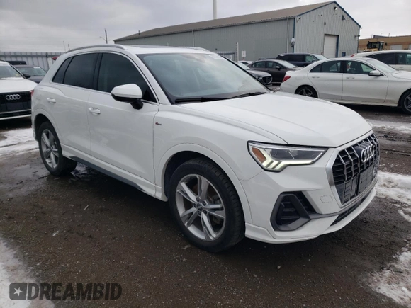 2020 Audi Q3 S line Prestige with VIN WA1FECF31L1119652, listed as a Copart auction lot 83328924 with 36,526 mi miles and Non Repairable. Bid and sale history available at carsss.com. Image 4.