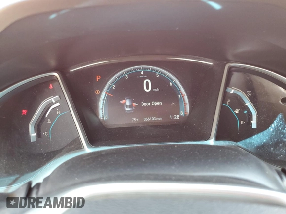 2018 Honda Civic Sedan EX with VIN 2HGFC2F71JH580343, listed as a Copart auction lot 49992275 with 66,103 mi miles and Salvage Title. Bid and sale history available at carsss.com. Image 9.