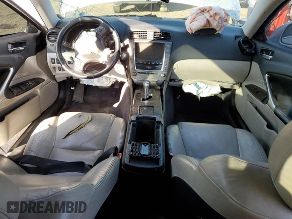 2009 Lexus IS 250 z VIN JTHCK262895031801, wystawiony jako Copart lot #48861765 z przebiegiem Nie podano mil oraz Szkoda całkowita • Salvage title. Historia ofert i sprzedaży dostępna na DreamBid. Obrazek 8.
