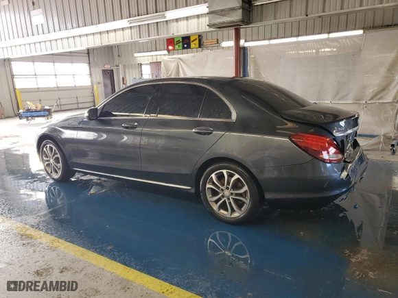 2015 Mercedes-Benz C-Class C 300 with VIN 55SWF4JB7FU059782, listed as a Copart auction lot 44713235 with 90,054 mi miles and Salvage Title. Bid and sale history available at carsss.com. Image 2.