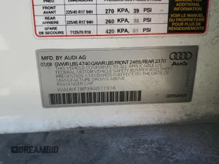 2009 Audi A3 Premium z VIN WAUKF78P39A017316, wystawiony jako Copart lot #54247945 z przebiegiem 172 877 mil mil oraz Czysty tytuł • Clean title. Historia ofert i sprzedaży dostępna na DreamBid. Obrazek 12.