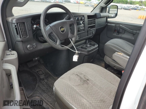 2017 Chevrolet Express Passenger LT with VIN 1GAZGPFF8H1124989, listed as a Copart auction lot 55575645 with 208,783 mi miles and Salvage title. Bid and sale history available at DreamBid. Image 8.