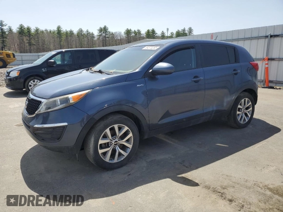 2016 Kia Sportage LX with VIN KNDPBCACXG7872044, listed as a Copart auction lot 54373265 with 127,346 mi miles and Clean Title. Bid and sale history available at carsss.com. Image 1.