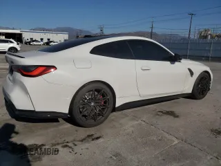 2024 BMW M4 Competition xDrive with VIN WBS43AZ09RCP15123, listed as a Copart auction lot 46450045 with 16,710 mi miles and Salvage Title. Bid and sale history available at carsss.com. Image 3.