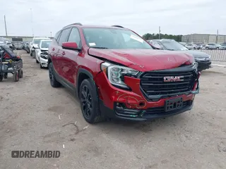 2022 GMC Terrain SLT with VIN 3GKALPEV7NL207444, listed as a IAAI auction lot 41382279 with 7,468 mi miles. Bid and sale history available at carsss.com. Image 1.