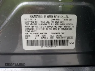 2020 Infiniti Q50 Red Sport 400 with VIN JN1FV7AR0LM660251, listed as a Copart auction lot 72771624 with 39,974 mi miles and Salvage Title. Bid and sale history available at carsss.com. Image 14.