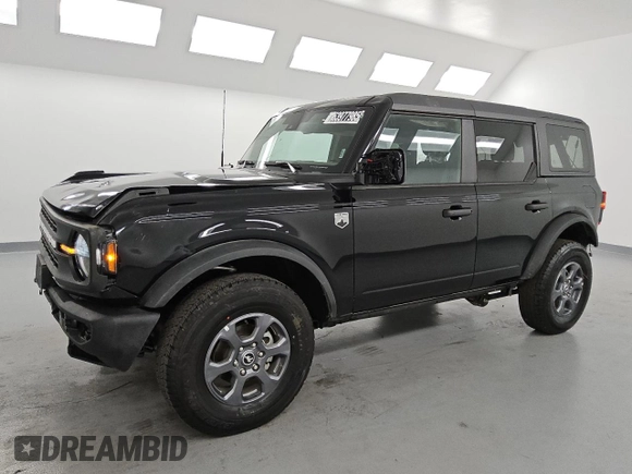 2025 Ford Bronco Big Bend with VIN 1FMDE7BH9SLA43618, listed as a Copart auction lot 63977985 with 4,630 mi miles and Salvage title. Bid and sale history available at DreamBid. Image 1.