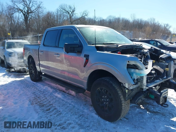 2024 Ford F-150 XLT with VIN 1FTFW3L57RKD19382, listed as a IAAI auction lot 41624945 with 9,765 mi miles. Bid and sale history available at carsss.com. Image 1.