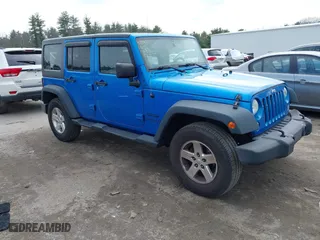 2015 Jeep Wrangler Unlimited Sport with VIN 1C4BJWDG7FL551582, listed as a IAAI auction lot 42013688 with 169,417 mi miles. Bid and sale history available at carsss.com. Image 1.