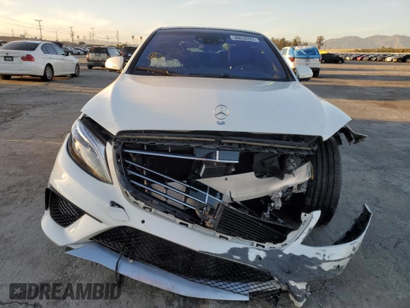 2016 Mercedes-Benz S-Class AMG S 63 with VIN WDDUG7JB2GA237685, listed as a Copart auction lot 36030283 with 0 mi miles. Bid and sale history available at carsss.com. Image 5.