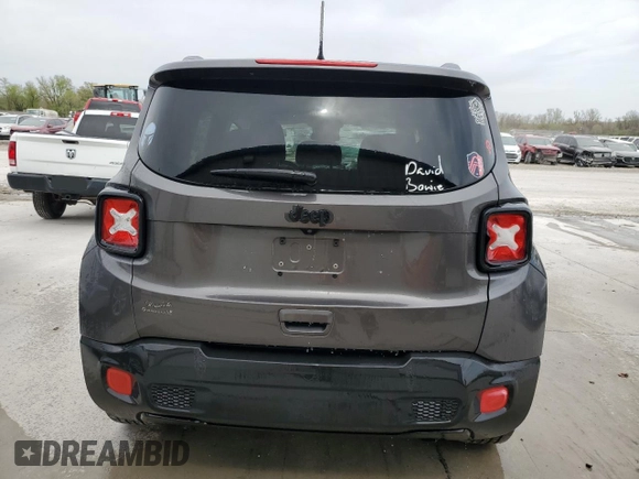 2018 Jeep Renegade Latitude z VIN ZACCJABB3JPG81927, wystawiony jako Copart lot #52442985 z przebiegiem 72 256 mil mil oraz Szkoda całkowita • Salvage title. Historia ofert i sprzedaży dostępna na DreamBid. Obrazek 6.