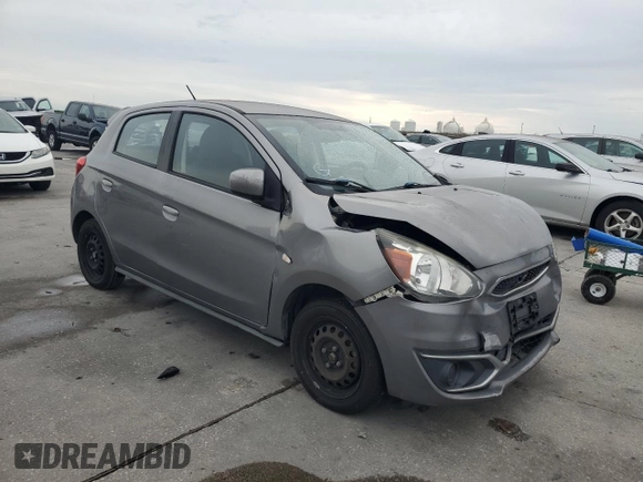 2018 Mitsubishi Mirage ES with VIN ML32A3HJ5JH004507, listed as a Copart auction lot 55047635 with 74,597 mi miles and Salvage title. Bid and sale history available at DreamBid. Image 4.