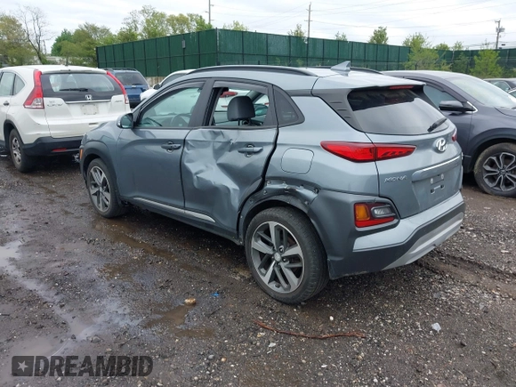 2020 Hyundai Kona Limited with VIN KM8K3CA5XLU396152, listed as a IAAI auction lot 42165576 with 35,260 mi miles. Bid and sale history available at carsss.com. Image 3.