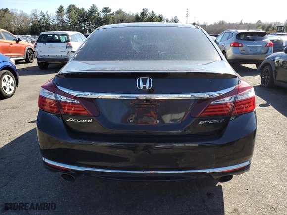 2016 Honda Accord Sedan Sport with VIN 1HGCR2F54GA227120, listed as a Copart auction lot 48806605 with 201,514 mi miles and Salvage Title. Bid and sale history available at carsss.com. Image 6.