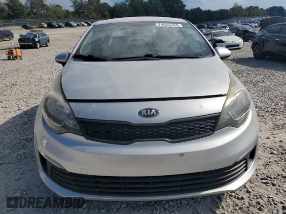 2016 Kia Rio LX with VIN KNADM4A33G6651343, listed as a Copart auction lot 74625764 with 132,401 mi miles and Salvage Title. Bid and sale history available at carsss.com. Image 5.