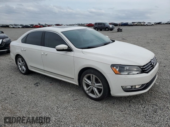 2014 Volkswagen Passat TDI SEL Premium with VIN 1VWCN7A30EC074358, listed as a Copart auction lot 51810105 with 120,430 mi miles and Salvage Title. Bid and sale history available at carsss.com. Image 4.