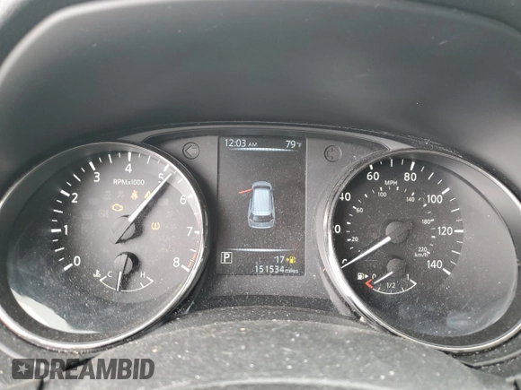 2017 Nissan Rogue S with VIN KNMAT2MV7HP582999, listed as a Copart auction lot 51556185 with 151,534 mi miles and Salvage Title. Bid and sale history available at carsss.com. Image 9.