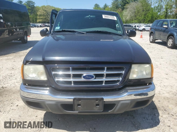 2002 Ford Ranger XL with VIN 1FTYR14U92TA01225, listed as a Copart auction lot 56657235 with 118,013 mi miles and Clean title. Bid and sale history available at DreamBid. Image 5.