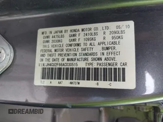 2010 Acura TSX z VIN JH4CU2F66AC030515, wystawiony jako IAAI lot #42286692 z przebiegiem 208 099 mil mil oraz . Historia ofert i sprzedaży dostępna na DreamBid. Obrazek 9.