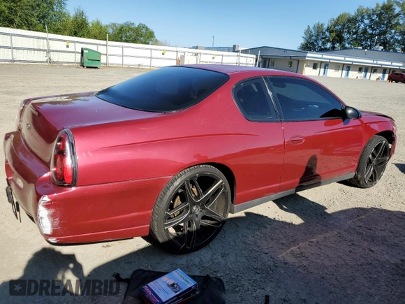2005 Chevrolet Monte Carlo LS with VIN 2G1WW12E659337043, listed as a Copart auction lot 60161674 with 185,963 mi miles and Salvage Title. Bid and sale history available at carsss.com. Image 3.