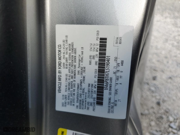 2020 Ford Mustang EcoBoost with VIN 1FA6P8TH7L5190401, listed as a Copart auction lot 47782715 with 34,194 mi miles and Non Repairable. Bid and sale history available at carsss.com. Image 14.