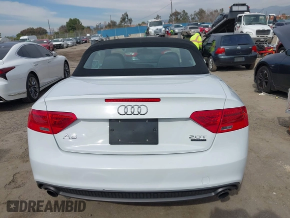 2016 Audi A5 Premium with VIN WAUD2AFH7GN001378, listed as a IAAI auction lot 41599516 with 62,266 mi miles and . Bid and sale history available at DreamBid. Image 15.
