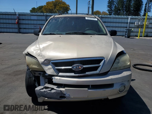 2005 Kia Sorento LX with VIN KNDJD733955420731, listed as a Copart auction lot 49480265 with 183,499 mi miles and Salvage Title. Bid and sale history available at carsss.com. Image 5.