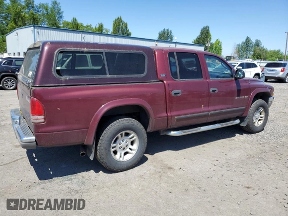 2001 Dodge Dakota z VIN 1B7GG2AZ41S152288, wystawiony jako Copart lot #59952635 z przebiegiem 167 721 mil mil oraz Czysty tytuł • Clean title. Historia ofert i sprzedaży dostępna na DreamBid. Obrazek 3.
