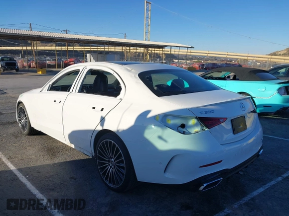 2023 Mercedes-Benz C 300 with VIN W1KAF4GB4PR127556, listed as a IAAI auction lot 41606489 with 14,815 mi miles and . Bid and sale history available at DreamBid. Image 3.