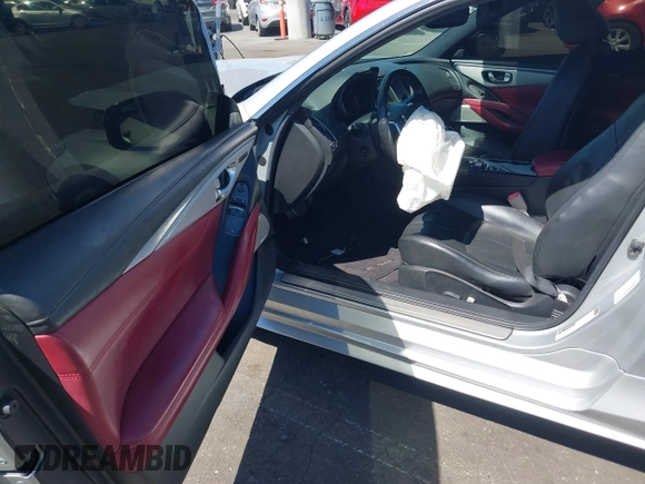 2018 Infiniti Q60 Luxe with VIN JN1EV7EK9JM340755, listed as a IAAI auction lot 41870273 with 82,275 mi miles and . Bid and sale history available at carsss.com. Image 5.