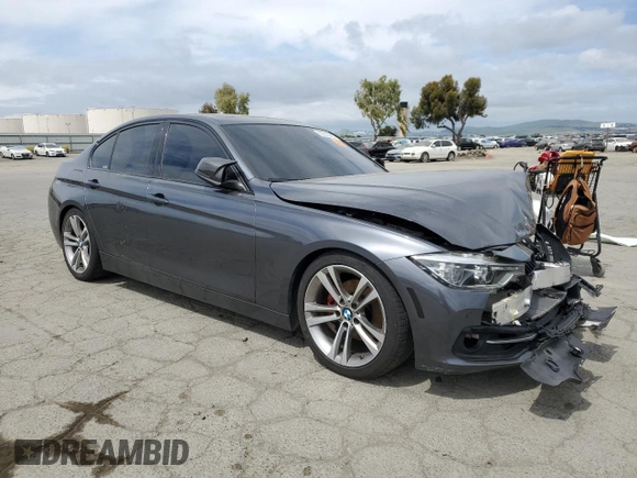 2017 BMW 3 Series 330i with VIN WBA8B9G56HNU09182, listed as a Copart auction lot 53355905 with 128,009 mi miles and Salvage Title. Bid and sale history available at carsss.com. Image 4.