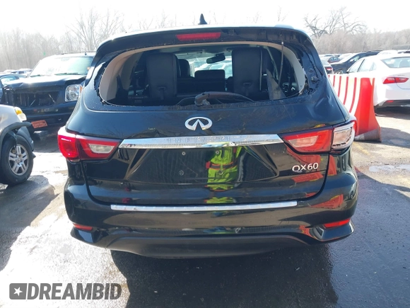 2017 Infiniti QX60 with VIN 5N1DL0MN7HC561106, listed as a IAAI auction lot 41768919 with 112,377 mi miles. Bid and sale history available at carsss.com. Image 16.