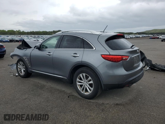 2017 Infiniti QX70 z VIN JN8CS1MW6HM414016, wystawiony jako Copart lot #57485265 z przebiegiem 102 017 mil mil oraz Szkoda całkowita • Salvage title. Historia ofert i sprzedaży dostępna na DreamBid. Obrazek 2.