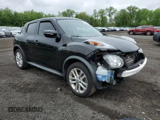 2015 Nissan Juke S with VIN JN8AF5MR7FT507286, listed as a Copart auction lot 56920545 with 98,659 mi miles and Salvage title. Bid and sale history available at DreamBid. Image 4.