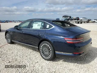 2023 Genesis G80 with VIN KMTGE4S13PU005971, listed as a Copart auction lot 74356713 with 23 mi miles and . Bid and sale history available at carsss.com. Image 2.