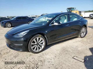 2019 Tesla Model 3 Mid Range with VIN 5YJ3E1EA6KF302273, listed as a Copart auction lot 46649115 with 120,412 mi miles and Salvage Title. Bid and sale history available at DreamBid. Image 1.