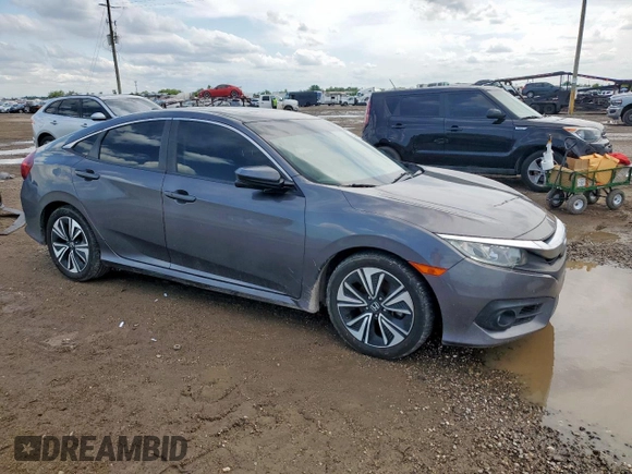 2018 Honda Civic EX-T with VIN JHMFC1F35JX018879, listed as a Copart auction lot 58633655 with 129,906 mi miles and Salvage title. Bid and sale history available at DreamBid. Image 4.
