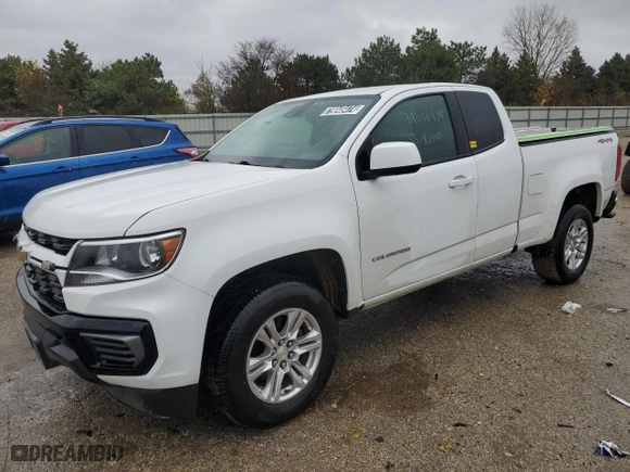 2021 Chevrolet Colorado 4WD LT with VIN 1GCHTCEA2M1253480, listed as a Copart auction lot 79048474 with 55,906 mi miles and Clean Title. Bid and sale history available at carsss.com. Image 1.