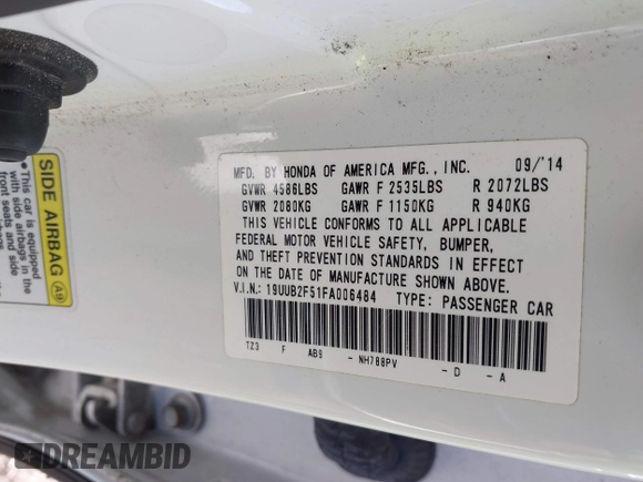 2015 Acura TLX V6 Tech with VIN 19UUB2F51FA006484, listed as a IAAI auction lot 41842538 with 135,135 mi miles. Bid and sale history available at carsss.com. Image 9.