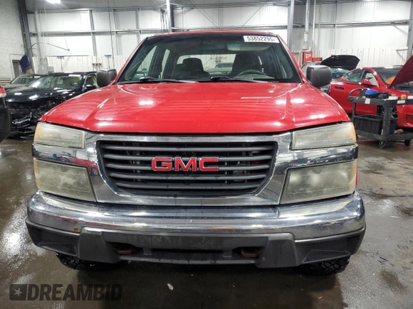 2007 GMC Canyon SLE2 with VIN 1GTDT13EX78157407, listed as a Copart auction lot 53852295 with 264,589 mi miles and Salvage Title. Bid and sale history available at carsss.com. Image 5.