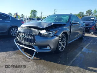 2018 Infiniti Q60 Luxe with VIN JN1CV7EK5JM200189, listed as a IAAI auction lot 41984637 with 77,315 mi miles and . Bid and sale history available at carsss.com. Image 2.