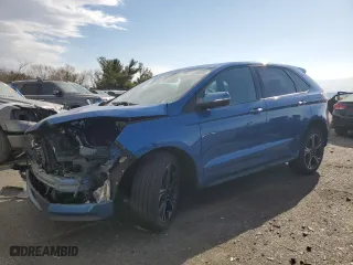 2021 Ford Edge ST with VIN 2FMPK4AP2MBA36333, listed as a Copart auction lot 49996495 with 28,003 mi miles and Salvage Title. Bid and sale history available at carsss.com. Image 1.